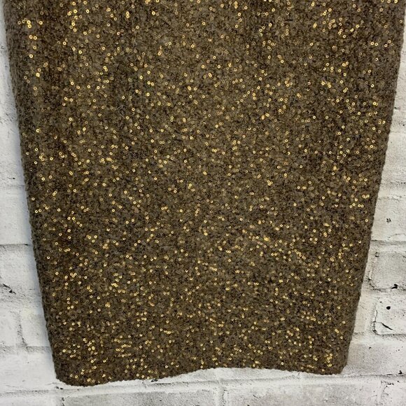 Anthropologie Pink Martini Sparkly Champagne Wool Blend Pencil Skirt - Picture 3 of 13
